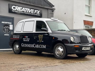 GUINNESS CAB – VEHICLE LIVERY & PARTIAL WRAP